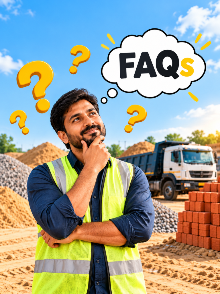 निर्माण सामग्री डिलीवरी से जुड़े अक्सर पूछे जाने वाले सवाल – MD Buildcon